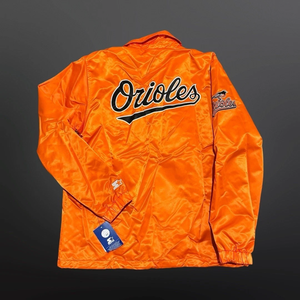 Custom Satin Varsity <b>Jackets</b> Winter Stand Collar Front Logo Starter Point Man Full Snap Satin <b>Jacket</b> Orange Men's Large - Product Image 3