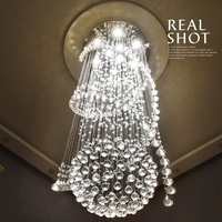 JYLIGHTING – escalier intérieur salle à manger personnalisé, grand lustre en cristal led de luxe en verre de mariage nordique pour salon moderne hôtel