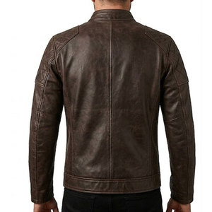 Veste d'hiver en cuir de qualité supérieure pour homme, en cuir véritable, doublée de polaire, élégante, pour l'extérieur par temps froid, idéale pour un usage quotidien - Product Image 5