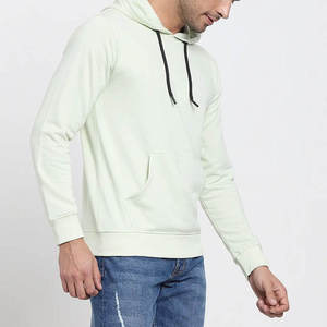 เสื้อฮู้ดผู้ชายสีเขียวอ่อน ทรงปกติ ผ้าฝ้ายเฟรนช์เทอร์รี่ สวมใส่สบายๆ สำหรับฤดูใบไม้ร่วง - Product Image 3