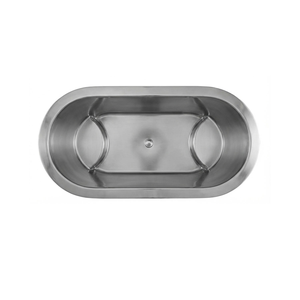 Baignoire autoportante en acier inoxydable à double paroi de qualité supérieure avec deux sièges intégrés pour une expérience de bain inspirée du spa - Product Image 5