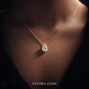 สร้อยคอเงินแท้ชุบทอง 10K ประดับมุกทรงลูกแพร์ 2 กะรัต เกรด AAAA |   แหวนแต่งงานหรูหราสำหรับผู้หญิง ประดับเพชรเม็ดเดี่ยวที่ได้รับการรับรองจาก IGI - Product Image 5