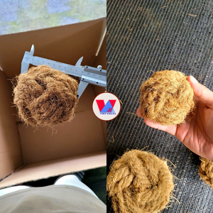 Balle à mâcher en fibre de coco écologique de haute qualité, jouet durable en coque de noix de coco pour petits animaux, hamster, soin dentaire et jeu. - Product Image 3