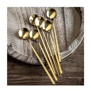 Stylish Look Metal Tea <b>Spoon</b> Stainless Steel Coffee <b>Spoon</b> Sugar Stirring <b>Spoon</b> Dessert Cutlery Dining <b>Table</b> Use - Product Image 5