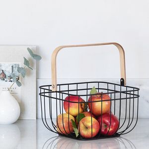 Panier à fruits en fer personnalisable, support à fruits en fil métallique pour le rangement des fruits et légumes frais, organisateur de comptoir de cuisine - Product Image 5