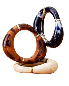 Todos los días joyería resina acrílico pulsera brazalete exagerado deslumbrante Multicolor ancho Irregular cuadrado acrílico pulseras - Product Image 4