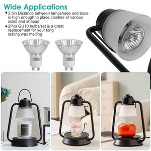 Scaldacera Elettrico Dimmerabile per Candele Profumate con 2 Lampadine GU10 e Gancio per Appendere, Ideale per Soggiorno e Bagni - Product Image 4