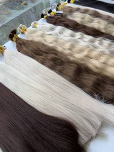 Prix de gros Extensions de cheveux en vrac Cheveux humains vierges vietnamiens Double noyade 100 grammes Couleurs claires 26 pouces - Product Image 6