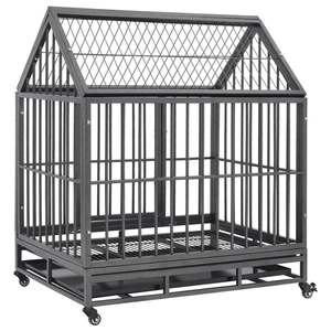 Jaula para Perros de Acero Negra y Plateada de 36.2 x 24.4 x 41.7 Pulgadas - Product Image 5