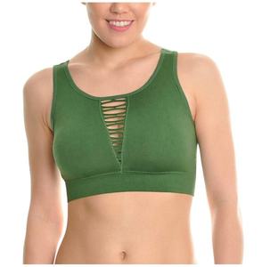 Sujetador Deportivo de Yoga SIN COSTURAS, TALLA GRANDE, LIGERO, TRANSPIRABLE, DE ALTO SOSTENIMIENTO, CON ABERTURA CENTRAL FRONTAL - Product Image 1