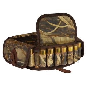 Cinturón de Cartuchos de Lona Camuflada con Ribete de Cuero, Bolsa Táctica Ajustable para Caza, Porta Municiones, Porta Cartuchos Multiusos para Tiro al Aire Libre - Product Image 1