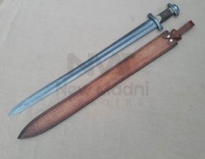 DAMAS FAIT À LA MAIN STAG/CHÊNE DE CERF POIGNÉE VIKING ÉPÉE NMT-2516 - Product Image 2