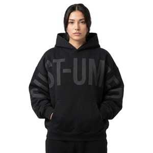 Heavyweight Cotton <b>Drop</b> Shoulder Women's Hoodies Urban Style <b>Back</b> Lettering Print Unisex Pullover European & American Fashion - Product Image 4