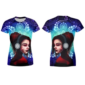 Camisetas de moda con logotipo personalizado para mujer, camisetas ajustadas de sublimación para deportes, gimnasio, 2021 - Product Image 3