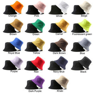 Sun <b>Summer</b> <b>Hats</b> Double Side Plain Cotton Custom Logo Embroidery <b>Man</b> Women Fisherman Reversible Bucket <b>Hats</b> - Product Image 2