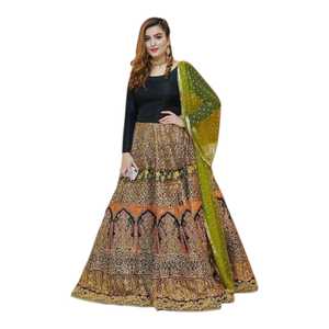 Custom <b>Mehndi</b> Lehenga Indian & Pakistani Sets Wedding Dress Heavy Embroidered Ethnic Wear Traditional Designer Bridal <b>Outfit</b> - Product Image 1