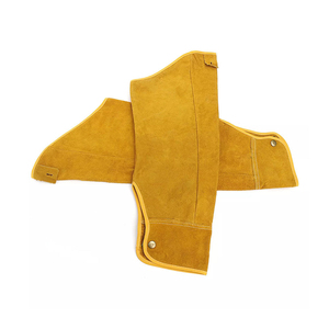 Manches de travail en cuir ajustées et confortables, résistantes à la chaleur, pour la protection des bras, avec doublure en coton - Product Image 2