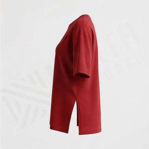 Camiseta Extra Grande de Algodón para Mujer, Bordado, Impresión en Serigrafía, Logotipo Personalizado, Atuendos Elegantes, Color Personalizado, Ropa Casual de Calle, Moda - Product Image 3