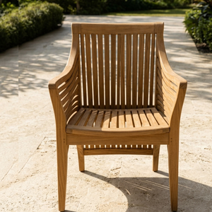 High End Sunburst Design Teak Wood <b>Round</b> <b>Table</b> Set <b>Patio</b> Gathering Furniture - Product Image 3