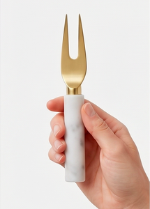 Stainless Steel Cheese Knife Set With Gold Marble Handle Perfect For Stylish Kitchenware Elegant Dining Hotel And <b>Party</b> Use - Product Image 3