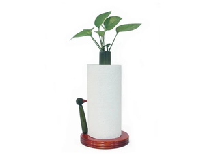 Soporte de pie para rollos de papel de cocina, estante de almacenamiento de madera para toallas de papel, soporte para rollos de papel. - Product Image 2