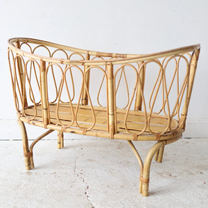 Lit bébé en bois à vendre, lits bébé en rotin durable, berceau pour nouveau-né, lit bébé avec rangement - Product Image 2