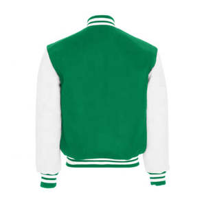 Chaqueta Bomber Negra de Manga Larga para Hombre, Estilo Varsity, Moda Otoño - Product Image 1