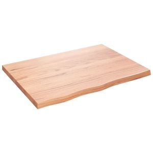 Mensola da Parete in Legno di Quercia Massello Marrone Chiaro Resistente 80 cm x 60 cm, Unità Espositiva - Product Image 2