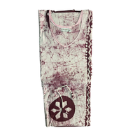 Chemises de nuit kaftan pour femmes, taille unique, 100% coton, motif géométrique, taille ajustable avec cordon, douces, respirantes, séchage rapide, été