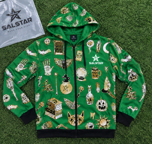 Wholesale <b>Halloween</b> Green Sublimation Premium Quality Fabric <b>Hoodie</b> Custom Printed Pullover Sweatshirt Private Label OEM ODM - Product Image 6