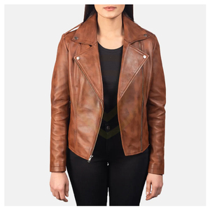 Veste en cuir de vachette 100% de haute qualité pour femmes, nouveau tissu élégant, vente en gros de vestes en cuir pour femmes - Product Image 2