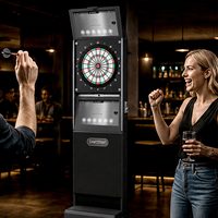 Cible de fléchettes électronique LED EDMINI Lite pour débutants, machine à fléchettes à pointe souple