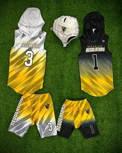 Custom 7on7 Football Uniform Full Sublimation <b>Compression</b> Shirt Shorts Set Team Logo Print Personalized Flag Football Summer - Product Image 3
