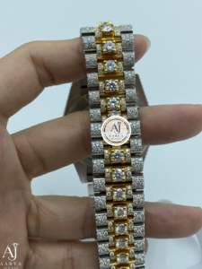 AARVA JEWELS กลไกมิโยตะสุดหรูสแตนเลสสตีลกลม 40 มม. อนาล็อกควอตซ์ 20 มม. สายนาฬิกาแฟชั่นสำหรับทุกเพศ - Product Image 5