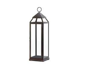 Fantastic Matt <b>Black</b> Finished Metal <b>Lantern</b> Rectangle Shape <b>Lantern</b> with Handle Candle <b>Lanterns</b> for Outdoor & Home Decoration - Product Image 1