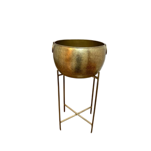 Ensemble de 3 supports de pots de fleurs modernes en métal de style nordique, pots argentés avec pieds en fil noir, grands supports de plantes d'intérieur, géométriques modernes - Product Image 2