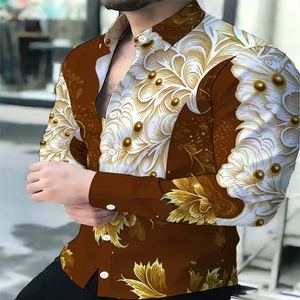 T-shirt pour homme en sublimation, tricoté, respirant, manches courtes, qualité professionnelle, imprimé floral 3D, décontracté, personnalisable, 100% - Product Image 5