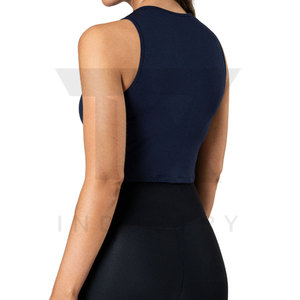 Top Corto para Mujer, Informal, Transpirable, de Secado Rápido, Hecho en Fábrica, de la Mejor Calidad, Cuello Redondo, Spandex/Poliéster, para Todas las Temporadas - Product Image 5