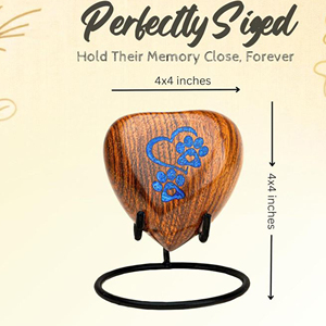 Luxury Wooden Cremation Urn with Velvet Interior Solid Pine Wooden Ashes Urn by AYAANS - Product Image 1