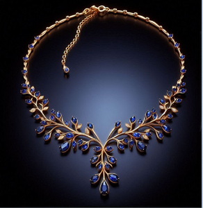 สร้อยคอทองคำสไตล์ร่วมสมัย ดีไซน์โค้งมนล้ำสมัย ประดับเพชรแบบพาเว่อย่างประณีต มีจำหน่ายในราคาขายส่ง - Product Image 4