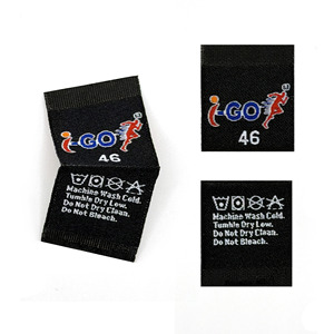 Etiquetas de damasco tejidas personalizadas de calidad premium, cortadas con láser y cosidas, lavables para prendas y bolsos, etiquetas de personalización de logotipos. - Product Image 1