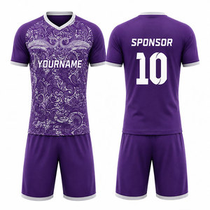 Conjunto de Uniforme de Fútbol Personalizado con Sublimación, Unisex, Poliéster Jacquard, Camiseta y Pantalones Cortos de Fútbol, Premium, Venta al Por Mayor, Entrenamiento Rápido - Product Image 4