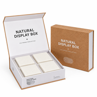 Boîte cadeau en carton rigide magnétique en papier kraft avec laminage mat et doublure en éponge, emballage écologique réutilisable pour le savon