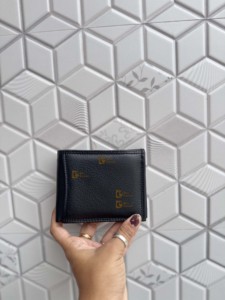 Latest Arrival Genuine Leather <b>Wallet</b> Slim <b>Wallet</b> Unisex Fold Closure Black Colour Credit <b>Card</b> Cash Holder Gift for Him Daily - Product Image 3