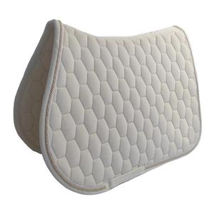 Tapis de selle en cuir équestre avec doublure en tissu, logo personnalisé, équipement d'équitation de haute qualité, respirant et à séchage rapide - Product Image 1