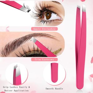 Hasni Surgical CE Certified Eyelash Applicator <b>Tool</b> Set Stainless Steel Eyelash Extension Tweezer Scissors Brush Reusable <b>Tool</b> - Product Image 1