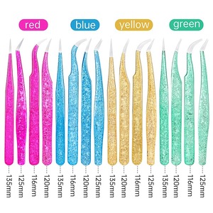 Pinzas de Cejas de Acero Inoxidable Chapadas en Oro de Lujo, Personalizadas, con Punta Recta, Duraderas y Precisas para Cabellos de 0.04mm de Diámetro - Product Image 5
