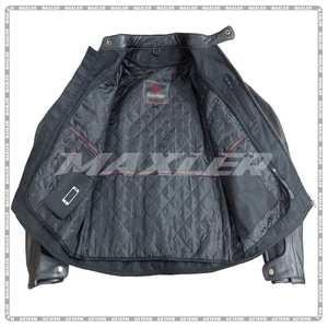 Chaqueta de Motociclista de Cuero para Hombre |   Ropa Deportiva Resistente al Viento con Certificación CE |   Chaqueta de Montar Duradera para Todas las Estaciones - Product Image 6