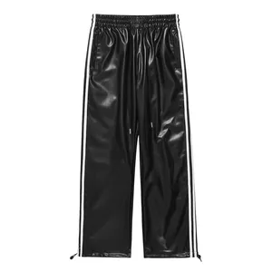 Pantalon femme en similicuir PU, coupe skinny, taille haute, élastique, extensible, respirant, confortable, longueur intégrale, style streetwear tendance - Product Image 1