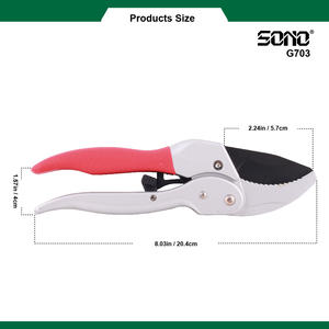 Tijeras de podar segmentadas industriales SONO G703 de alta calidad con revestimiento de PTFE, mango de aluminio y empuñaduras de PVC - Product Image 4